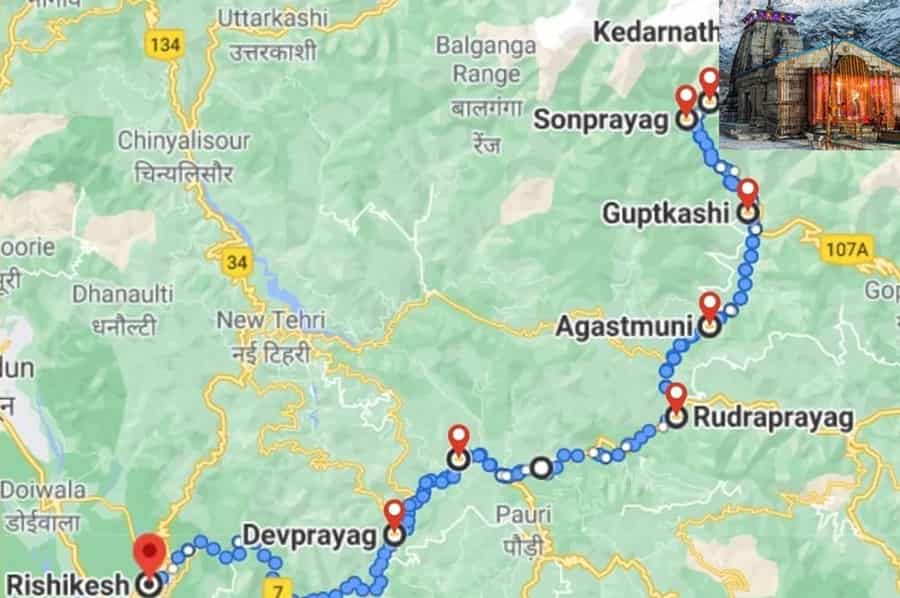 Distance From Rishikesh to Kedarnath